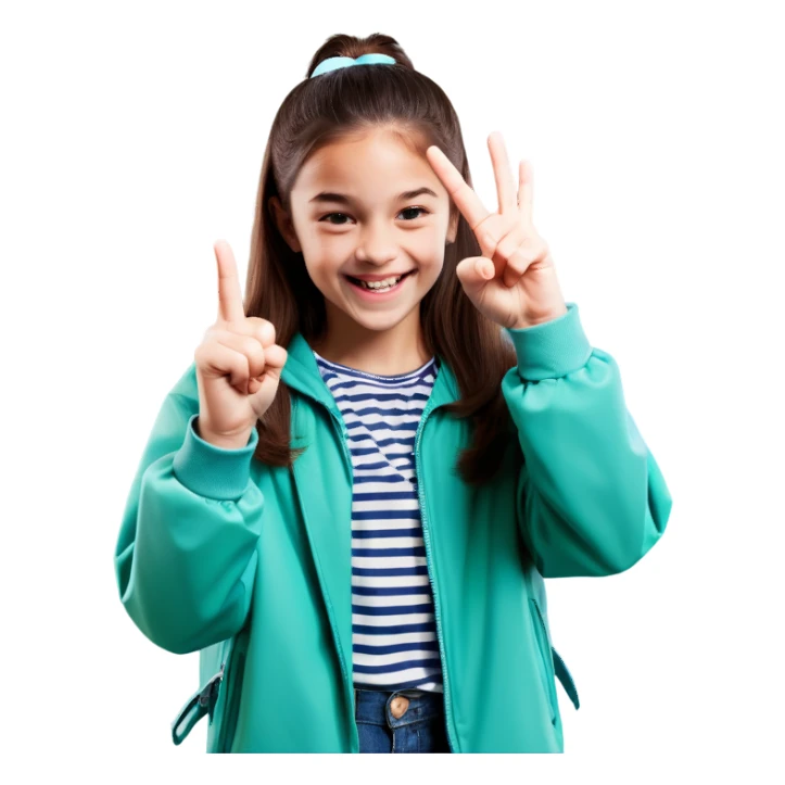 Girl flipping off sticker