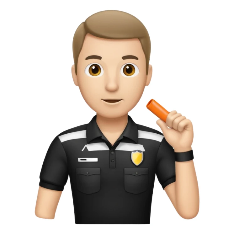Referee, hold the whistle sticker