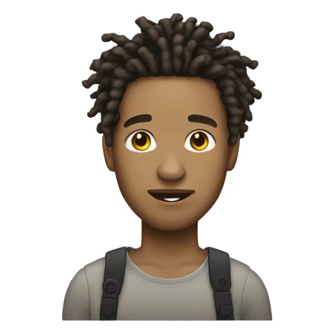 light skin man with short dreads sticker