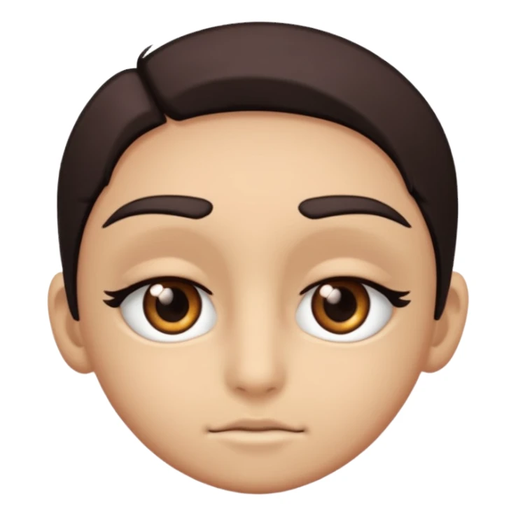 🙂 with a scar or lash in its face sticker