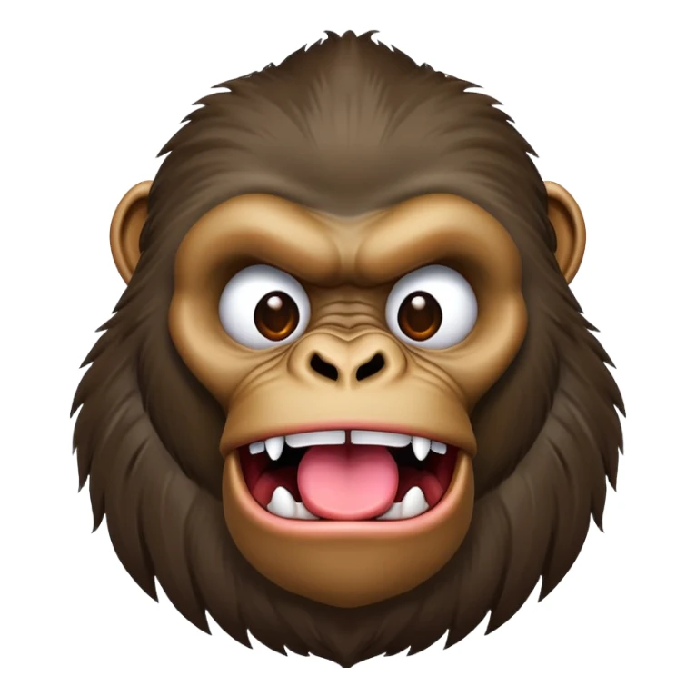 freaky tongue gorilla  sticker