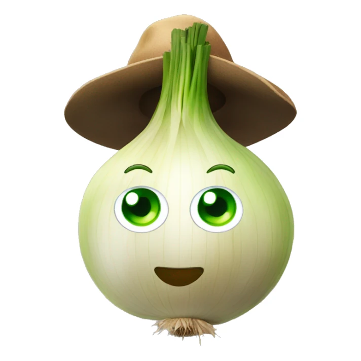 Onion with detective hat sticker