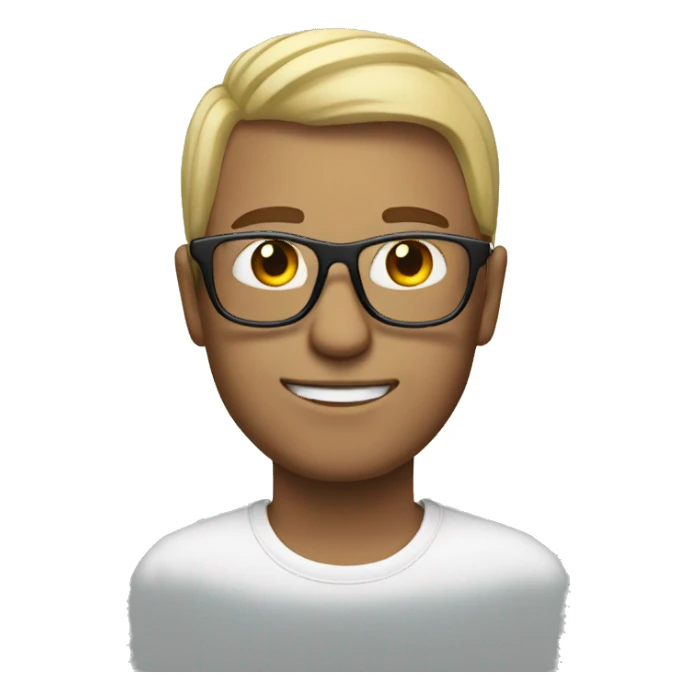 Cool guy with white glasses sticker