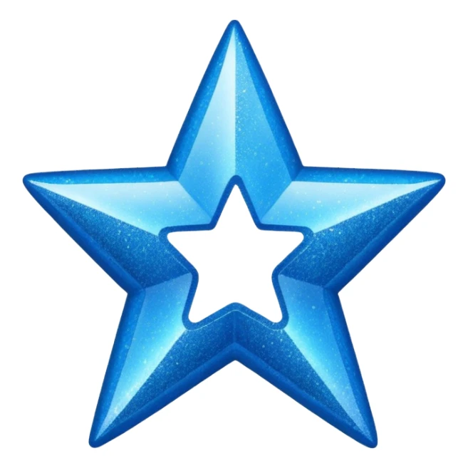 icon instagram em forma de estrela glitter blue sticker