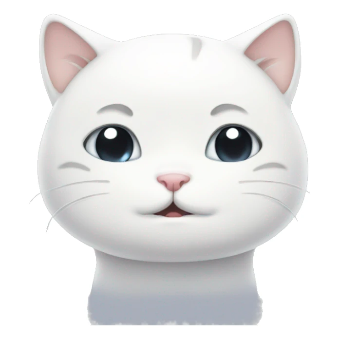 crying white cat kawaii cute sticker