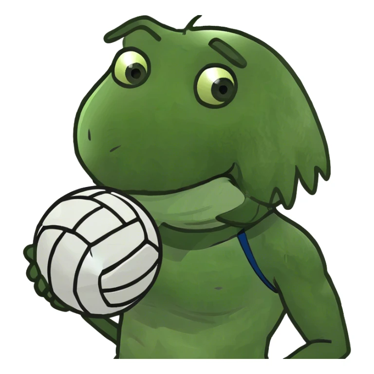 Person with volleyball  sticker