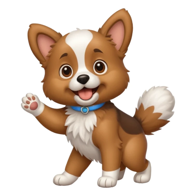 cute dog mid-teleport sticker