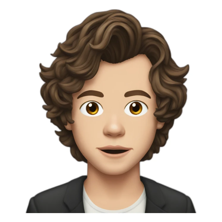 hyperrealist young famous singer harry styles sticker