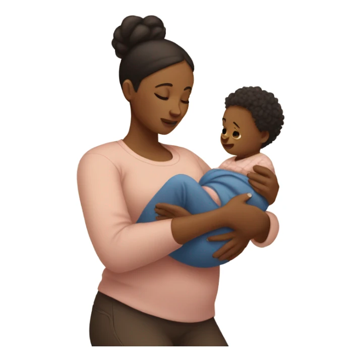 Mama rocking a baby sticker