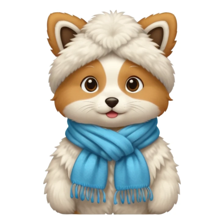 pet in winter outfit sticker