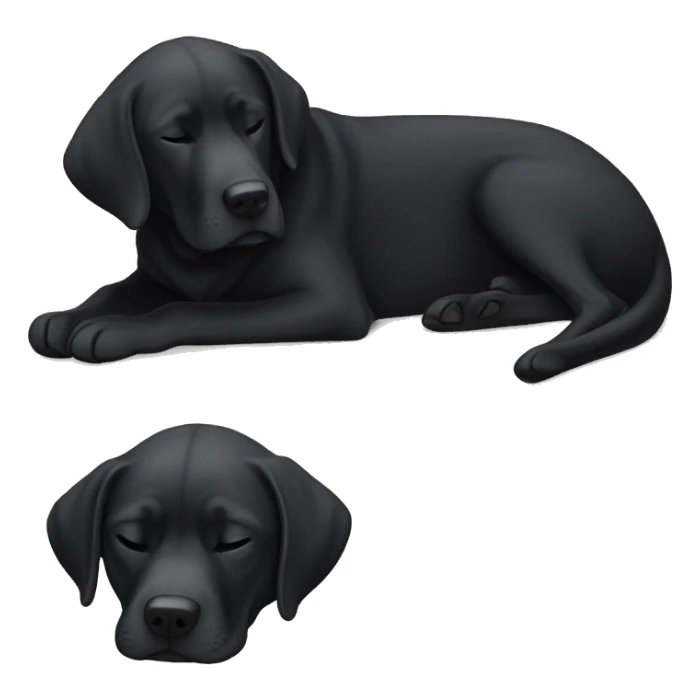 Un labrador noir qui dort sticker