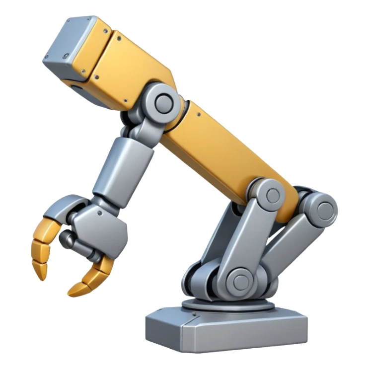 emoji about robot arm with block sticker