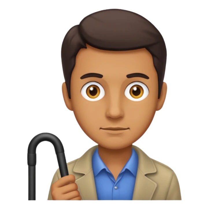 man with probing cnae sticker