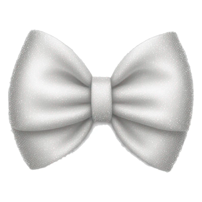 white sparkly bow sticker