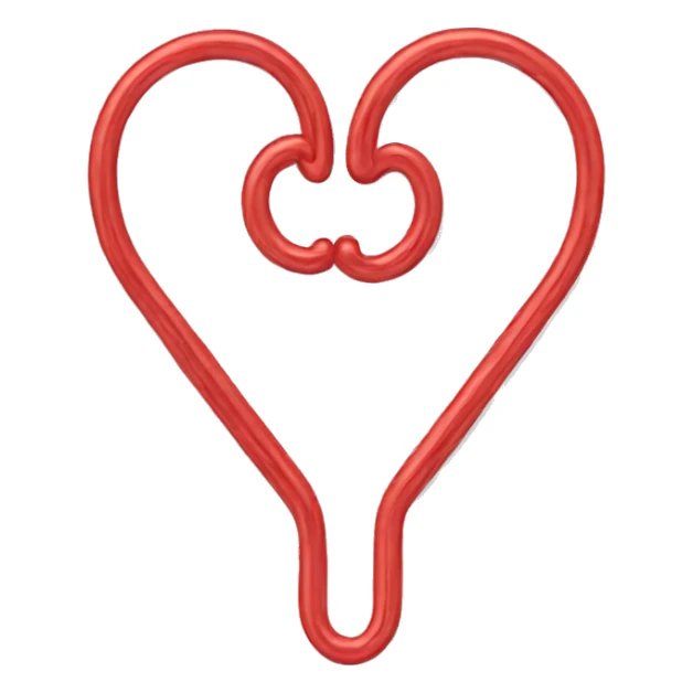 paper clip heart sticker