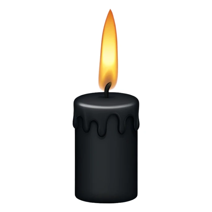 Black candle sticker