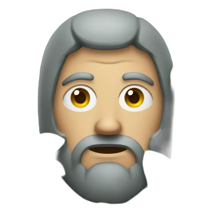 medieval serious man hidden behind bush sticker