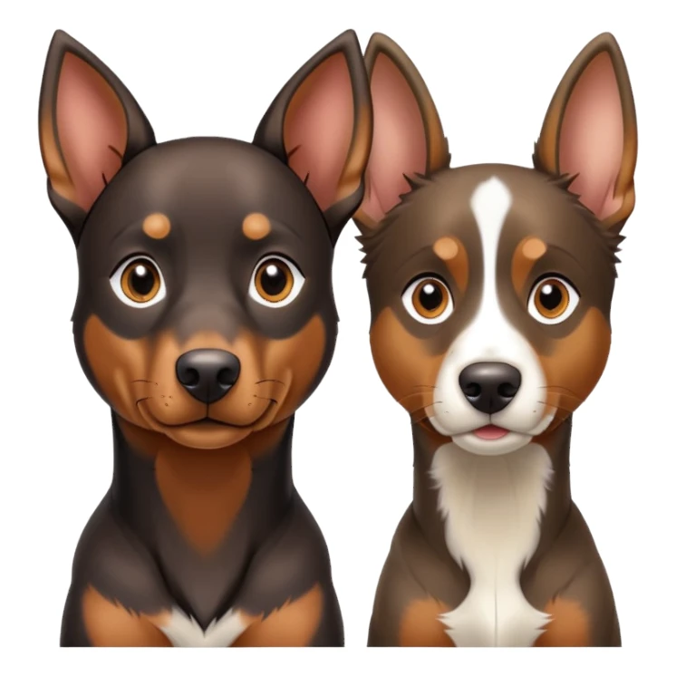 A Doberman and a mini Australian Shepherd  sticker