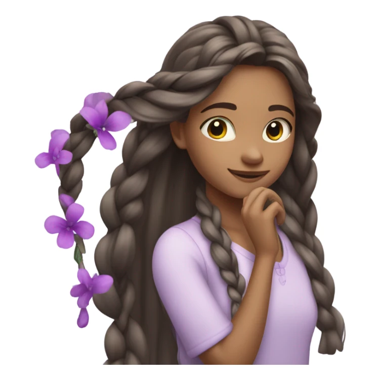 Girl platting Viola sticker