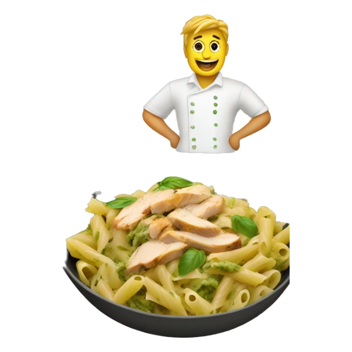 Pesto pasta with chicken sticker