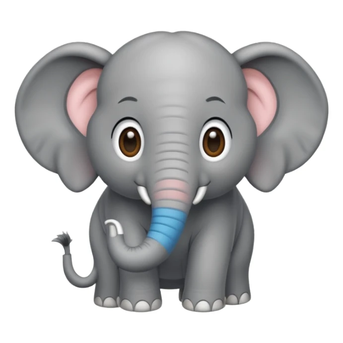 friendly elephant with big ears sticker