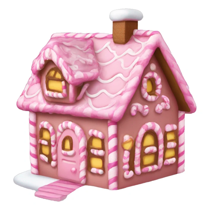 Pink gingerbread house sticker