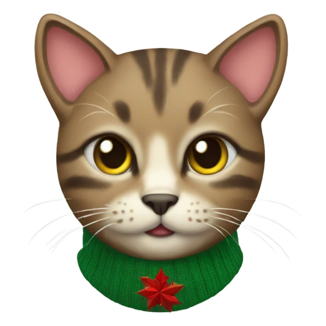 Cat wearing Christmas sweater  sticker