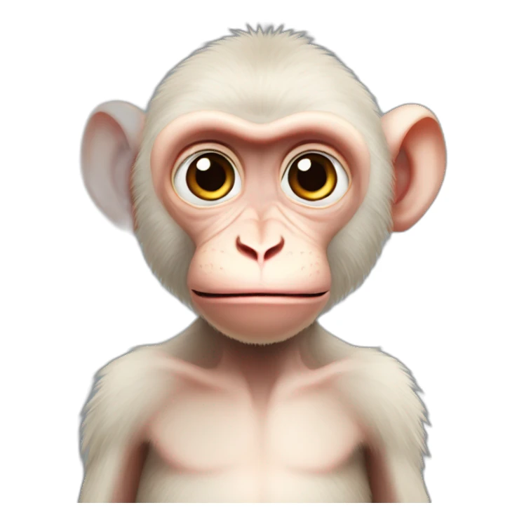 Macaque albinos avec les yeux rouge sticker