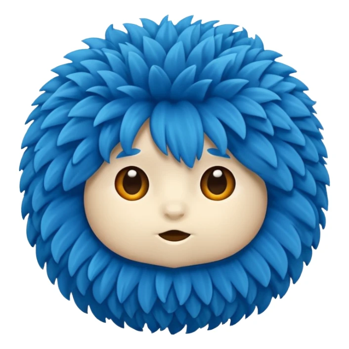 Cheer blue pom pom sticker