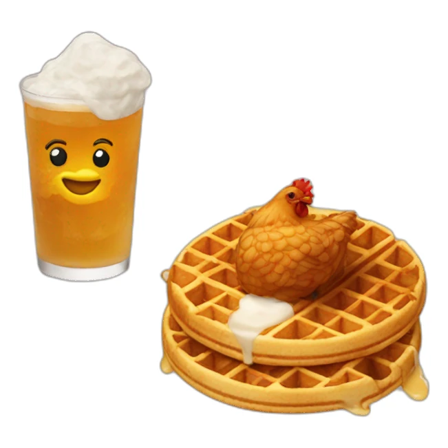 Chicken and waffles sticker