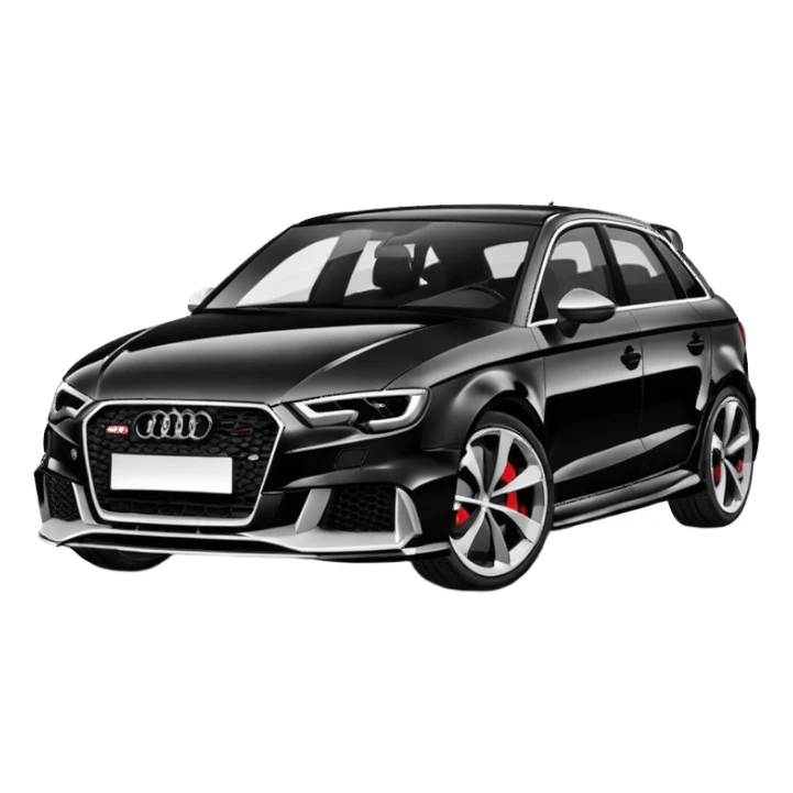 Car Audi rs 3 black sticker