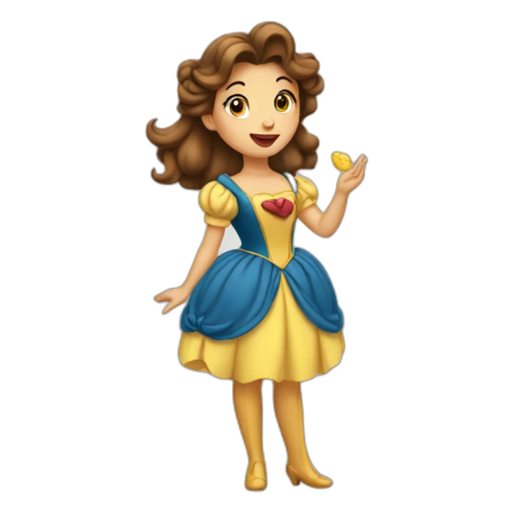 belle blowing a flying kiss sticker