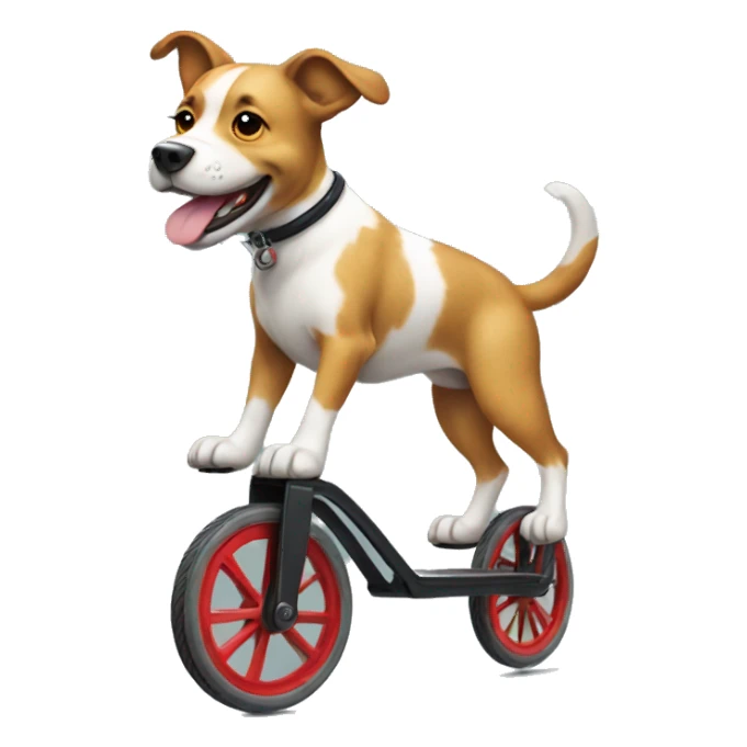 Dog on a unicycle sticker