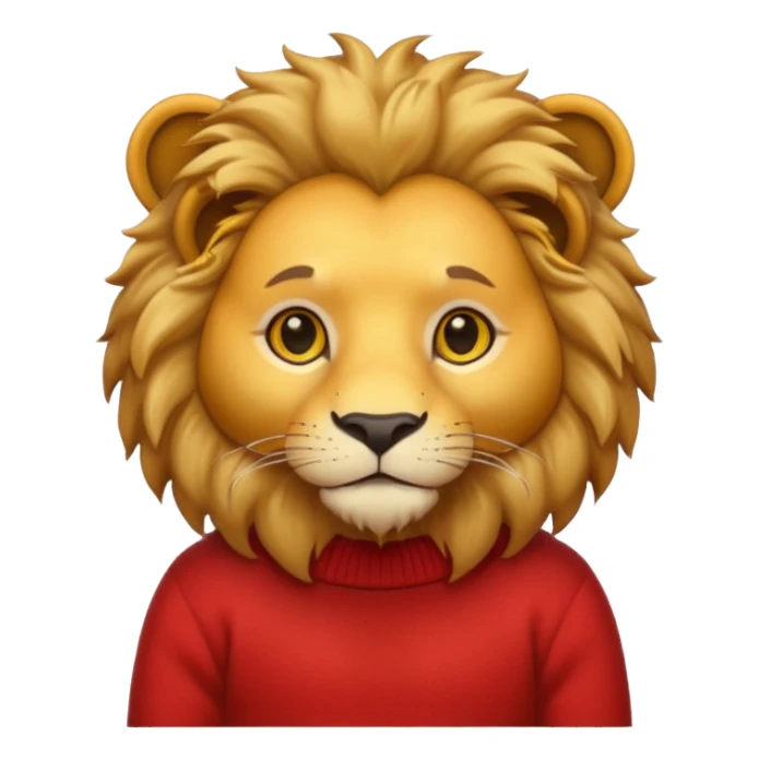 lion wearing jumper sticker