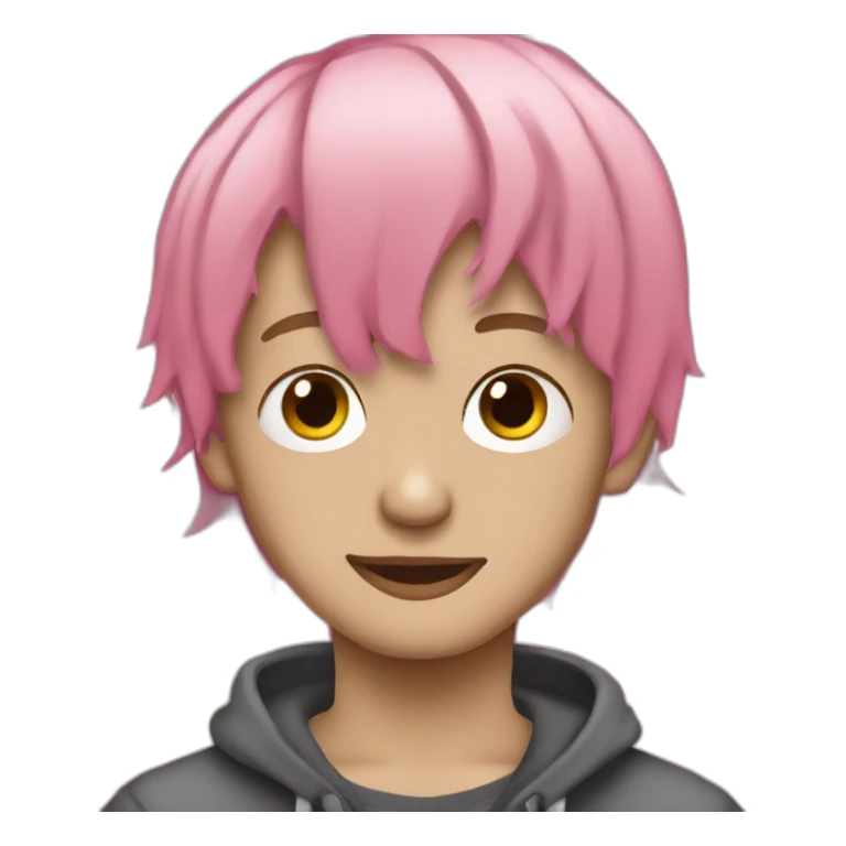 Lil peep with pink hair sticker