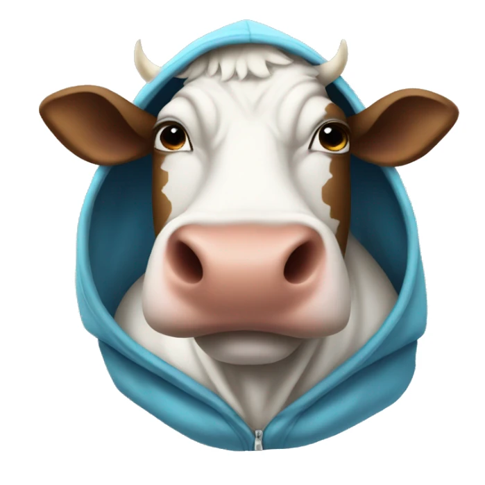 Cow In A Hoodie  sticker