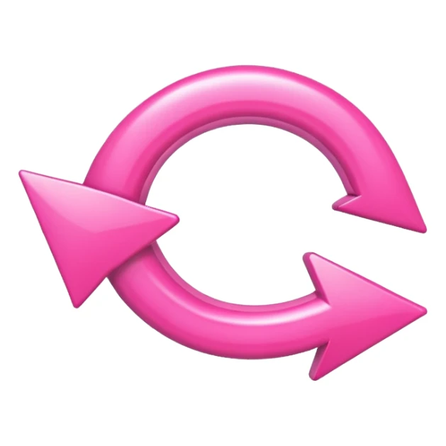 Pink curved arrow sticker
