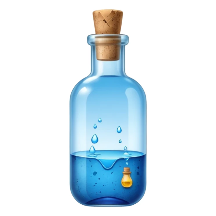 A Message Bottle, blue sticker