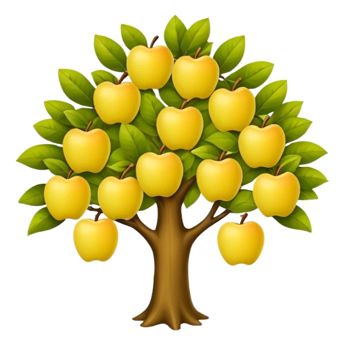 tree with yellow apples sticker