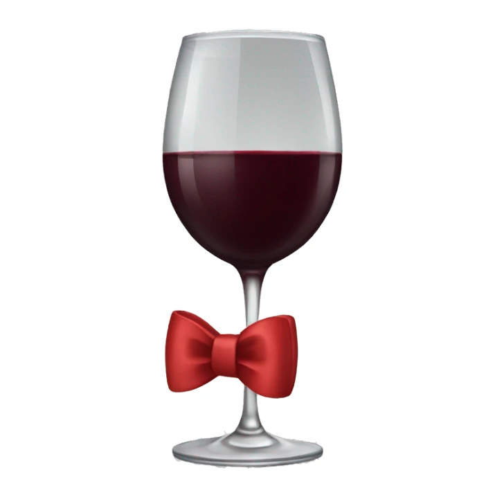 Red wine bow sticker