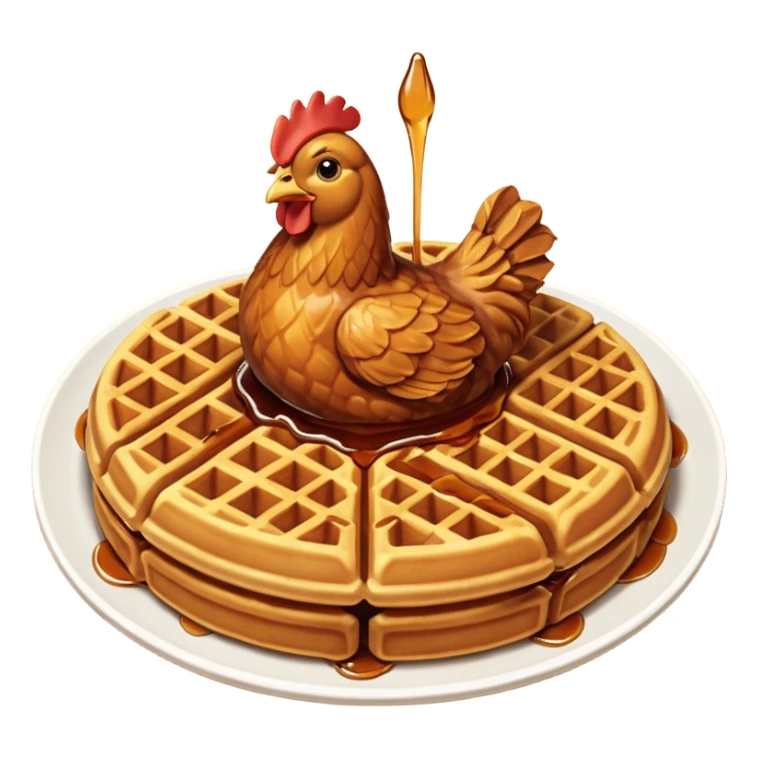 Chicken & waffles sticker