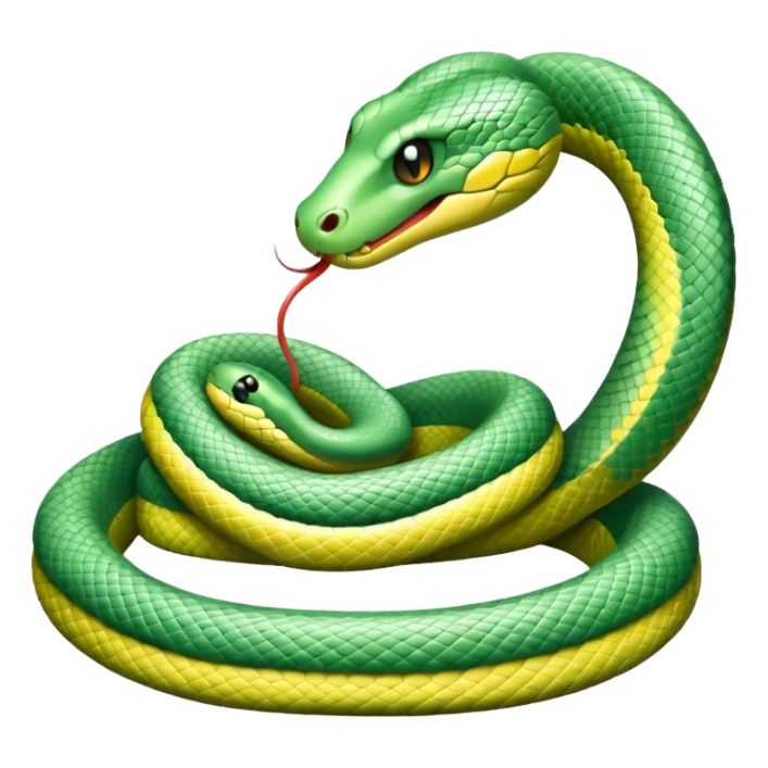 A pastel green snake sticker