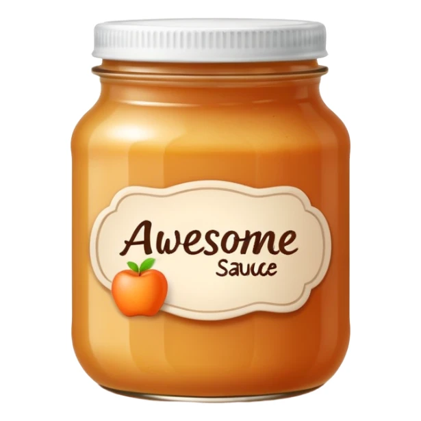 Make applesauce labeled, "Awesome Sauce"  sticker