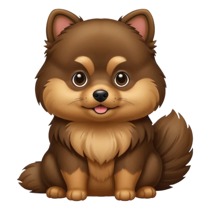 black and tan pomeranian beaver sticker