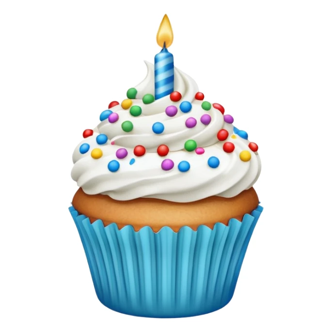  birthday Cupcake with white icing sticker