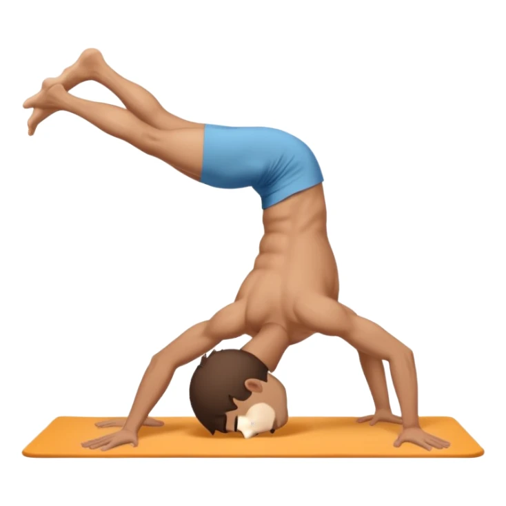 downward dog boy yoga pose sticker
