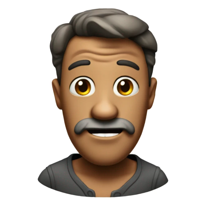 Deepfried 3D Patrick staring down about to do something devious sticker