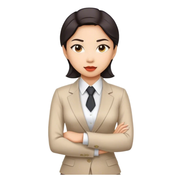 asian girl boss sticker