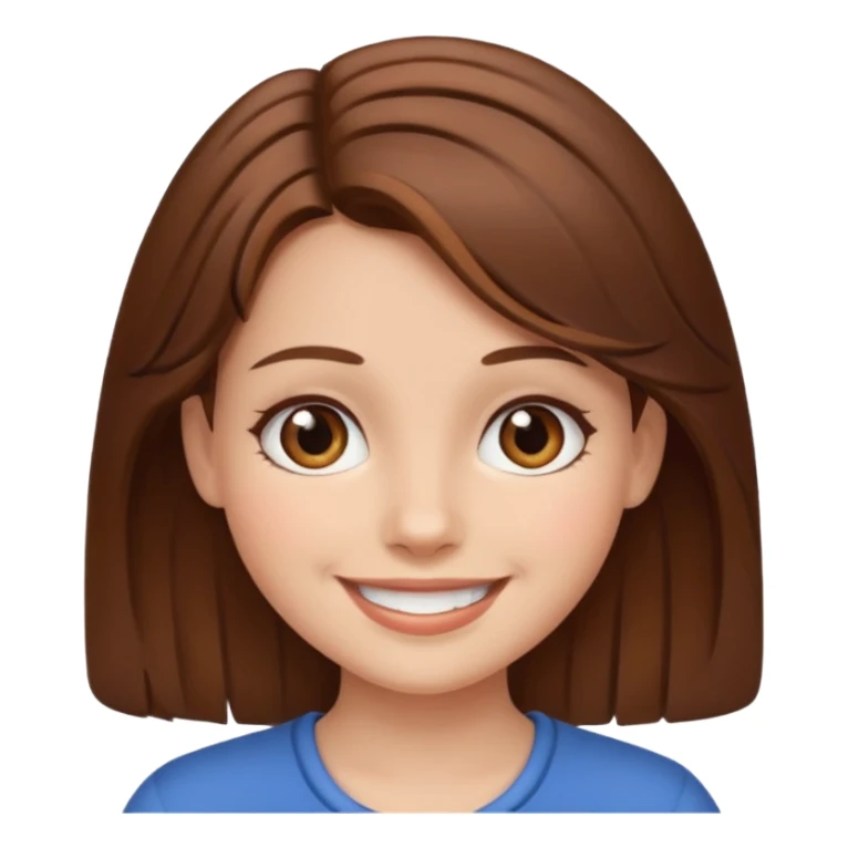 Ein Mädchen braune haare sticker