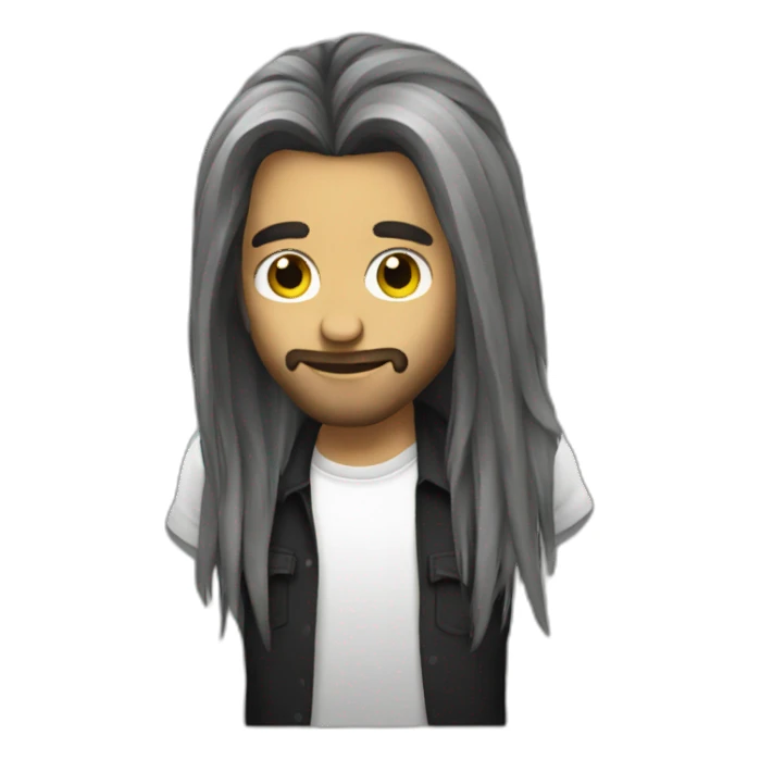 long hair DJ sticker